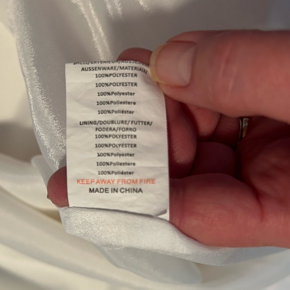 Glamorous Studio white lined dress with one shoulder size 8 - Picture 7 of 8